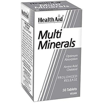 Supliment alimentar, HealthAid, Multiminerals, 30 comprimate