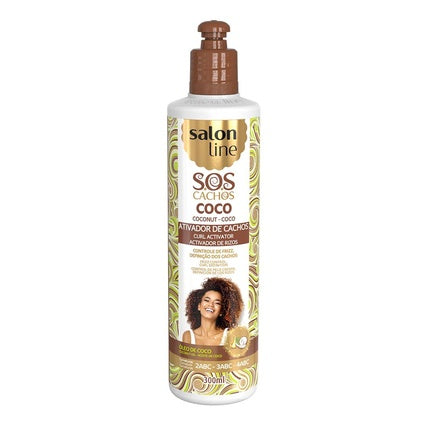 Conditioner de lăsat, Salon Line, Sos Curl Activator Coconut Deep Treatment, 300ml