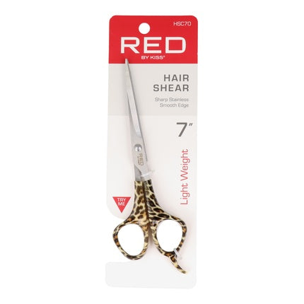 Foarfeca de păr Red Kiss HSC70, 7 inch, Design leopard