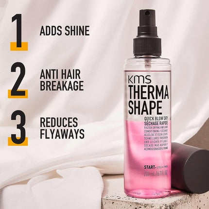 Spray pentru uscare rapidă păr, KMS, Thermashape, 200 ml