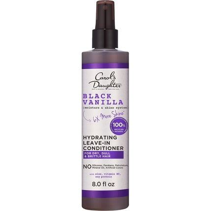 Condiționator fără clătire Carol's Daughter, Black Vanilla, pentru păr uscat și mat, cu aloe vera, vitamina B5 și proteină din grâu, 8 fl oz