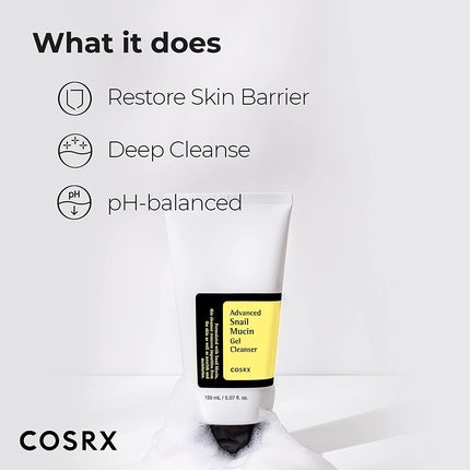Gel de curățare, Cosrx, Advanced Snail Mucin, alb