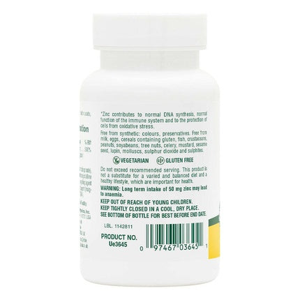 Capsule, Nature's Plus, Zinc 50mg, albe