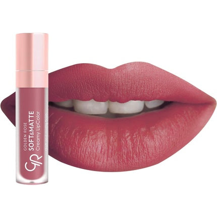 Lipstick lichid Golden Rose - Finisaj Soft Matte Creamy Lipcolor, nuanța 112