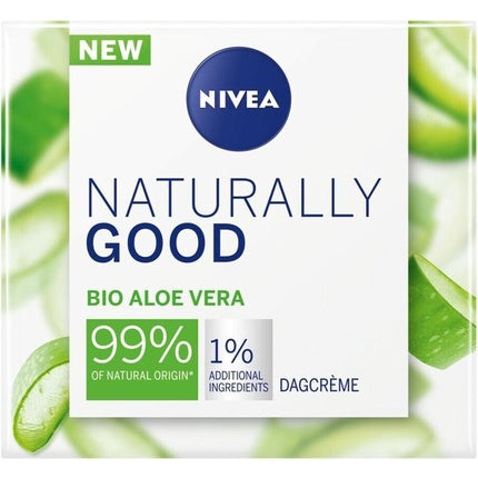Nivea Naturally Good Day Cream, Cremă de zi cu extract de aloe vera și migdale, 50ml