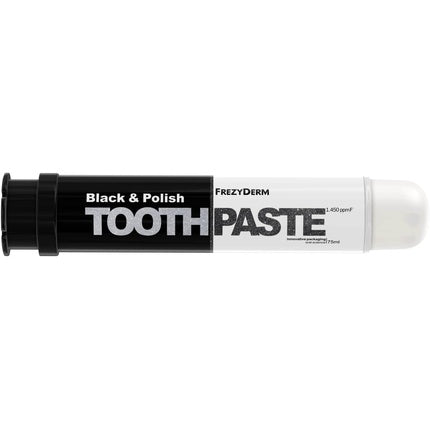 Pasta de dinți, Frezyderm, Black & Polish, negru/alb