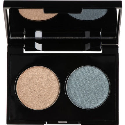 Paleta de farduri Korres Volcanic Minerals Velvet Dual Eyeshadow Palette Blue Teal 58, 2 culori, format compact