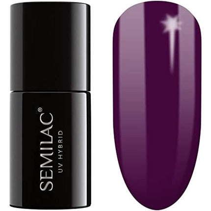 Lac unghii UV Semilac 015 Plum 7ml, violet intens, finisaj lucios