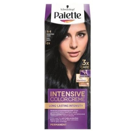 Vopsea de păr Schwarzkopf Palette Intensive Color Creme 1-1 Midnight Black