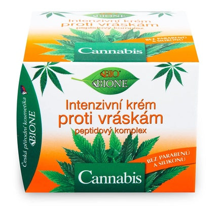 Cremă față, Bione, anti-îmbătrânire, cu ulei și extracte de cannabis, 51ml