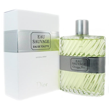 Eau de Toaletă Dior Eau Sauvage, flacon verde transparent cu capac argintiu, 100 ml