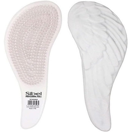 Perie detanjare Sibel D'Meli Angel & Brush White, design aripi, culoare alb
