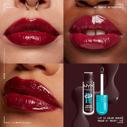 Nyx Professional Makeup Lip IV Hydrating Gloss Stain - Culoare Roșu, 30 ml