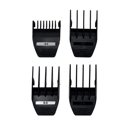 Set ghidaje de tăiere Wahl Professional, 4 piese, negru, compatibil cu aparate MAG/Beret/Peanut