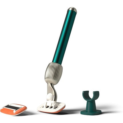 Razor de față, Fler The Razor Starter Set, verde pin, cu 2 lame de rezervă