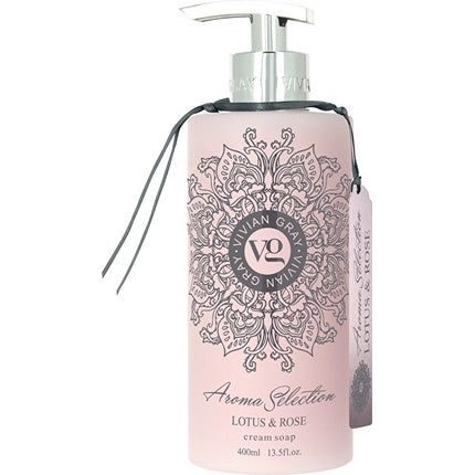 Săpun lichid pentru mâini, Vivian Gray, Aroma Selection Lotus & Rose, 400 ml, roz