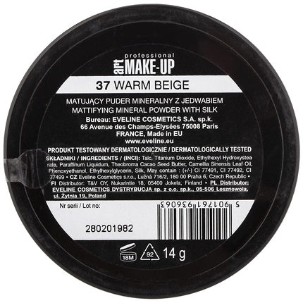 Pudră Compactă Eveline, Art Make Up, Warm Beige