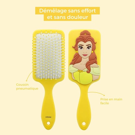 Perie păr Disney Princesses 3D din silicon pentru toate tipurile de păr, galbenă
