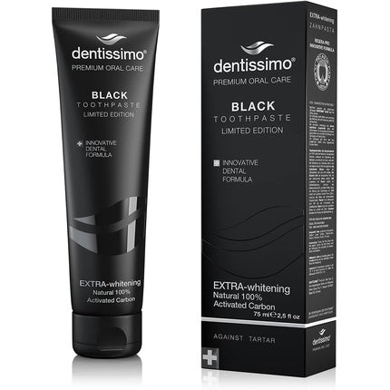Pasta de dinți Dentissimo Premium Extra-Whitening cu Cărbune Activat, 75ml