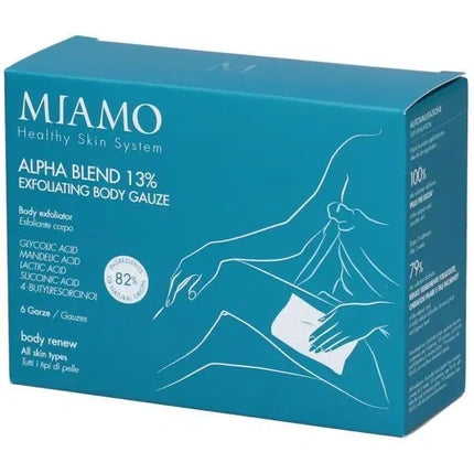 Miamo Body Renew Alpha Blend 13% Exfoliating Body Gauze - 6 Pachete