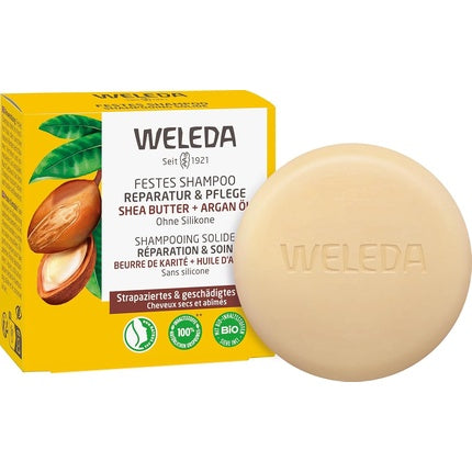 Șampon Solid Weleda Repair & Care, Unt de Shea + Ulei de Argan, 50g