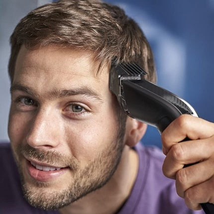 Trimmer păr și barbă, Philips HC5632, negru, carcasă moale