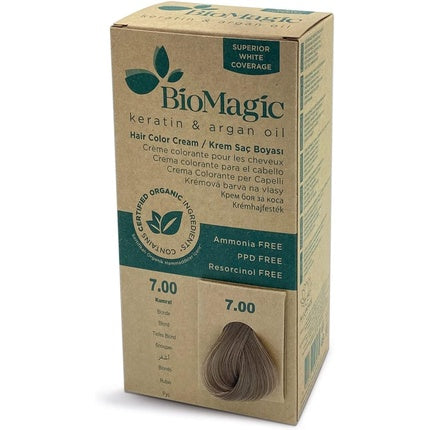 Vopsea păr, BioMagic, Keratină și ulei argan, blond
