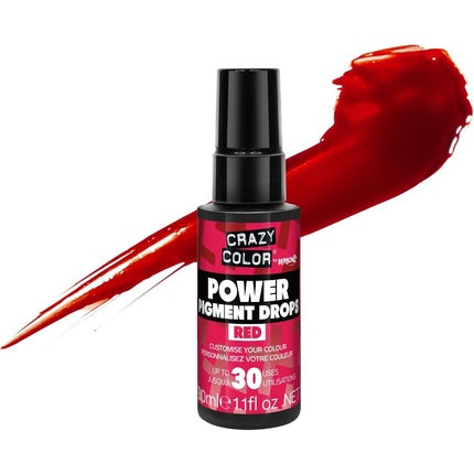 Vopsea Păr Crazy Color, Power Pigment Drops, roșu