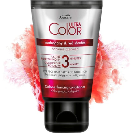 Balsam protecție culoare, Joanna, Ultra Color, păr mahon și roșu vișiniu, 100ml