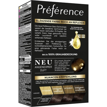 Vopsea de păr, L'Oréal Paris, Préférence 3.12, castaniu închis rece
