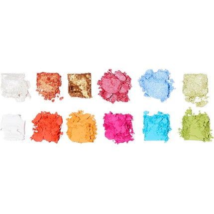 Paletă ochi Revolution The Vibrant Icon Brights, 12 culori crem mat
