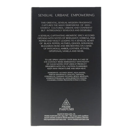 Parfum Noir Prism Pour Homme Eau de Toilette 100ml