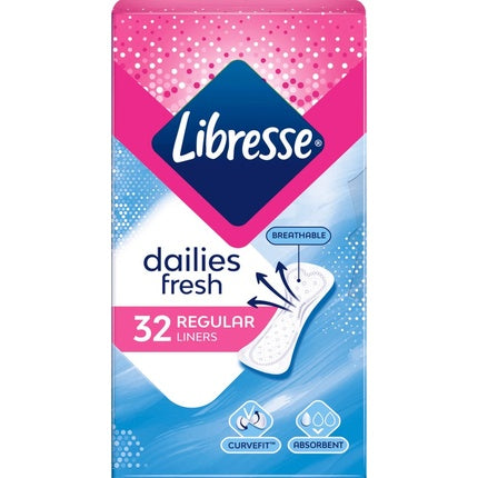 Libresse Normal Liners Feminine Hygiene Product, 32 buc, Culoare Roz