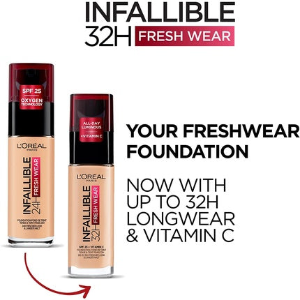 Fond de ten L'Oréal Paris Infallible 32H Hazelnut 30ml