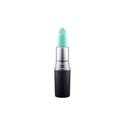 Baton buze MAC Soft Tips, culoare albastru-verzui, ambalaj negru și argintiu