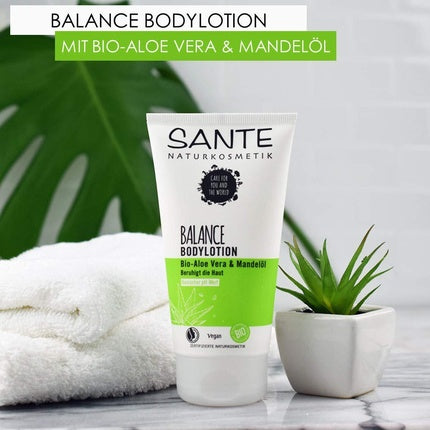 Lapte de corp, SANTE Naturkosmetik, BALANCE, cu aloe vera organică și ulei de migdale, 150ml