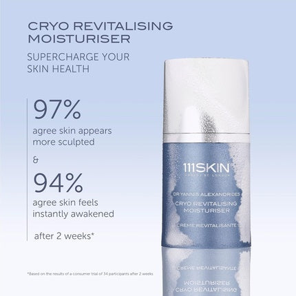 Cremă facială hidratantă 111SKIN Cryo Revitalising Moisturiser gel cu acid hialuronic