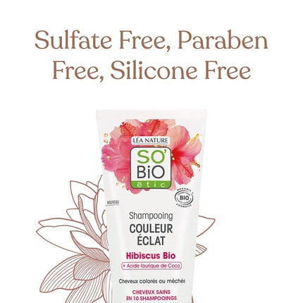 Șampon Léa Nature So'Bio Étic Hibiscus, 250ml, alb