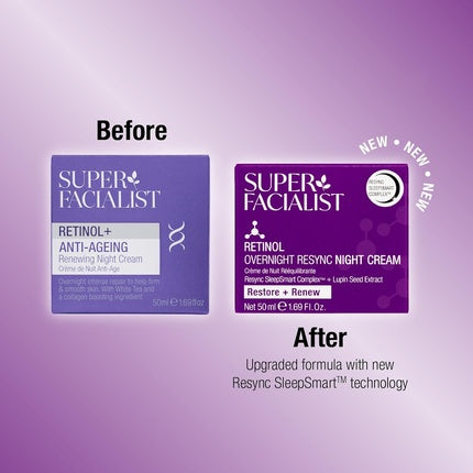 Cremă de noapte, Super Facialist, Retinol, alb, 50ml