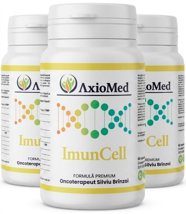 AxioMed ImunCell – formulă imunomodulatoare sub forma de capsule cu 10 compuși bioactivi standardizați – 180 cps