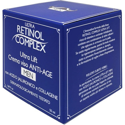 Crema de față Anti-Aging pentru bărbați cu Retinol Complex și Acid Hialuronic, 50 ml