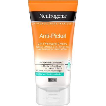Neutrogena Anti-Pimple Facial Cleanser 2-in-1, Salicylic Acid 150ml, Gel