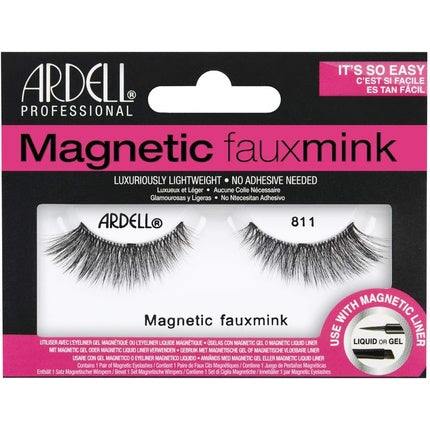 Rimel de gene false Ardell Magnetic Faux Mink 811, negre