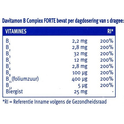 Davitamon B Complex Forte, 100 dragee, vitamine complexe