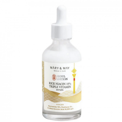 Serum Vitaminic Mary & May Rice Niacin 10% Triple Vitamin, 80ml, sticlă cu picurator