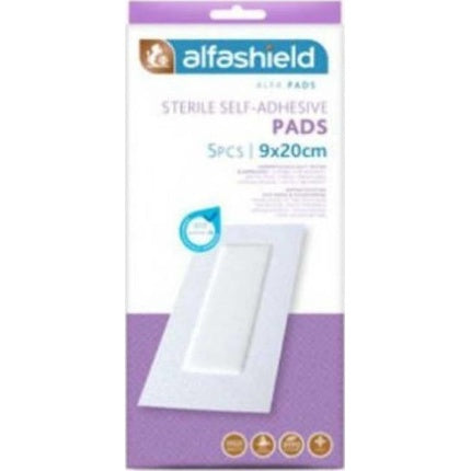Karabinis Medical Alfashield Sterile Selfadhesive Pads, Alb, 20x9cm, Pack of 5