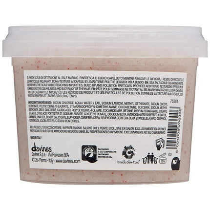 Davines Solu Sea Salt Scrub Cleanser, Exfoliant pentru Corp