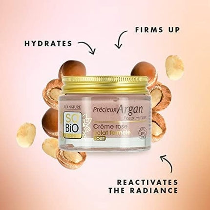 Crema de zi So'bio Etic Precieux Argan, bio cu ulei argan și camelia, iluminant
