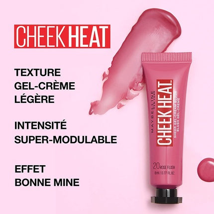 Fard crema Maybelline New York Cheek Heat, Coral Ember, 10ml