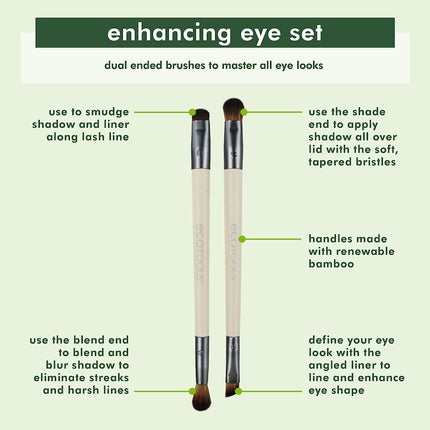 Set pensule machiaj, Ecotools, Eye Enhancing Duo